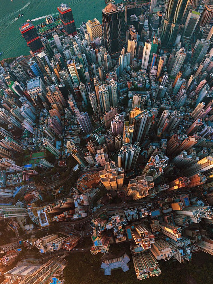 La gran ciudad vista desde arriba